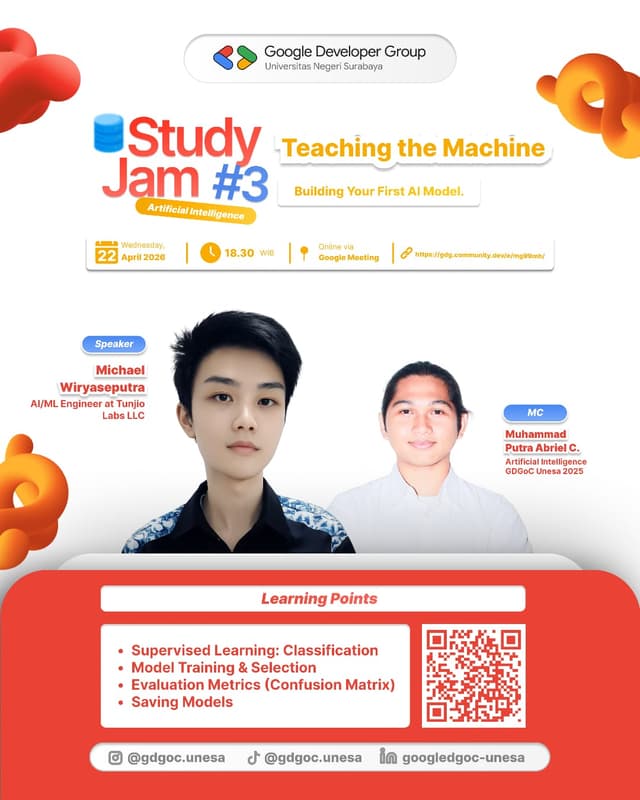 Study Jam #3 — Teaching the Machine — Google Developer Group di Universitas Negeri Surabaya